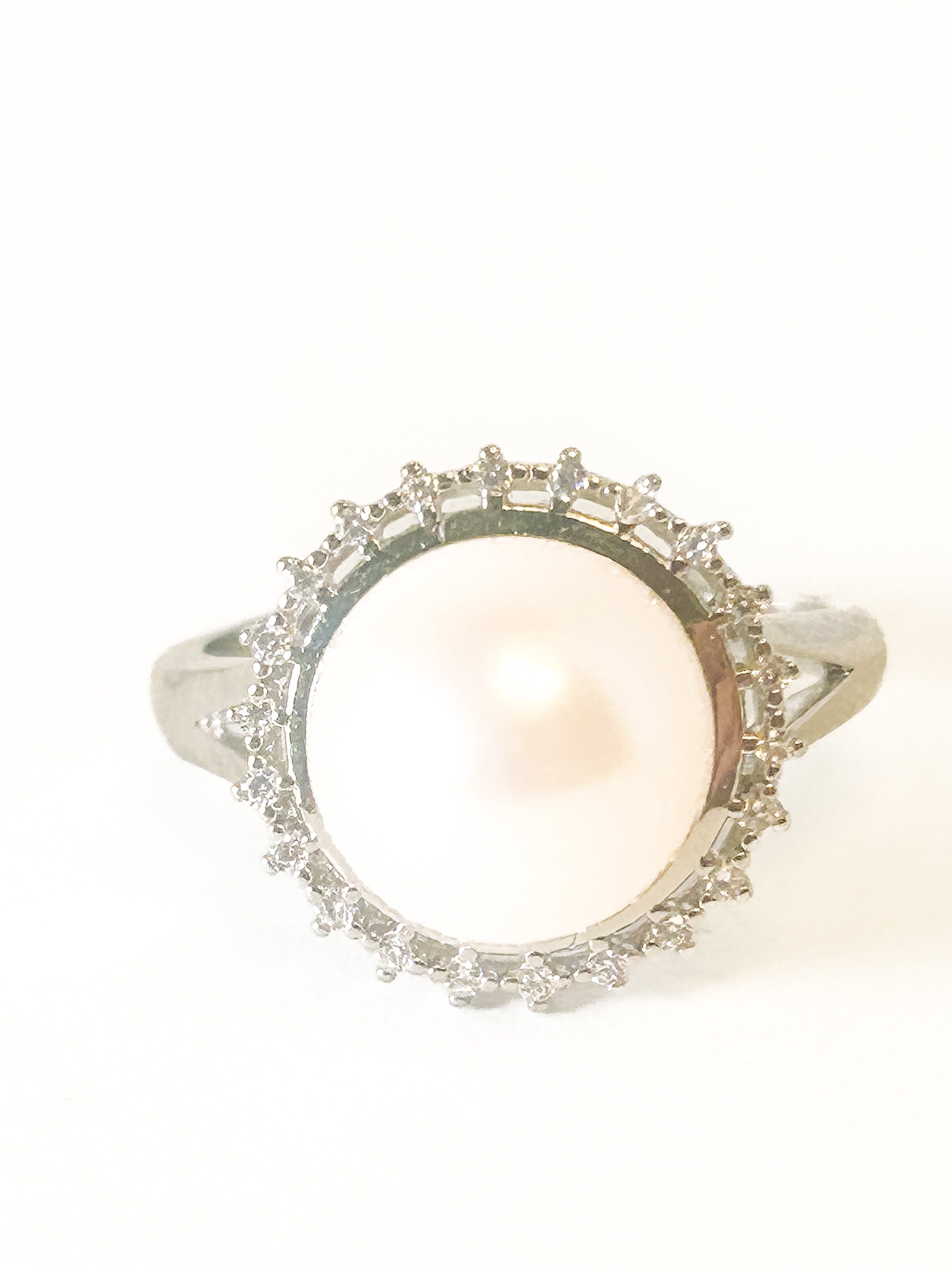 925 Sterling Silver Pearl Adjustable Ring - Frijja, LLC