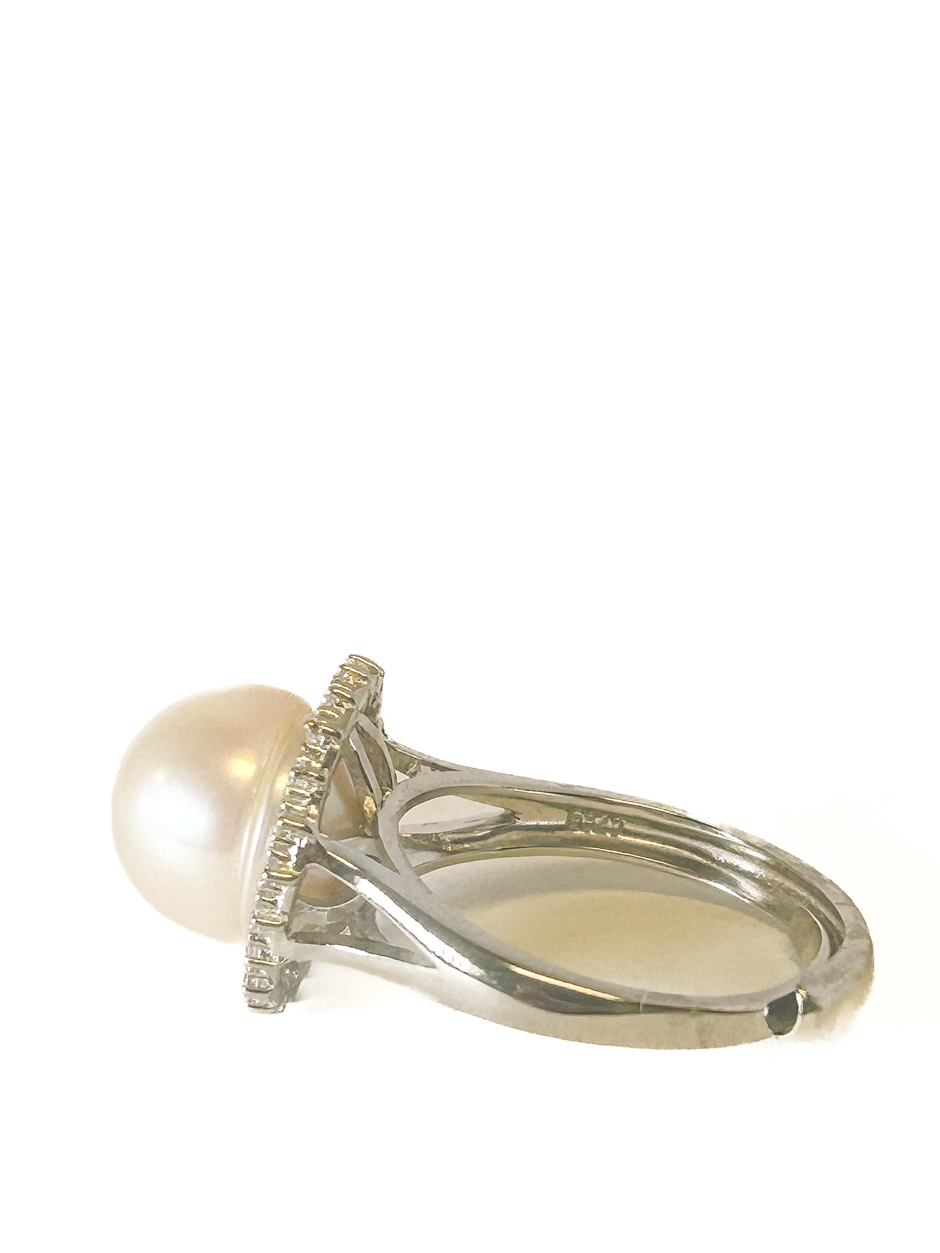 925 Sterling Silver Pearl Adjustable Ring - Frijja, LLC
