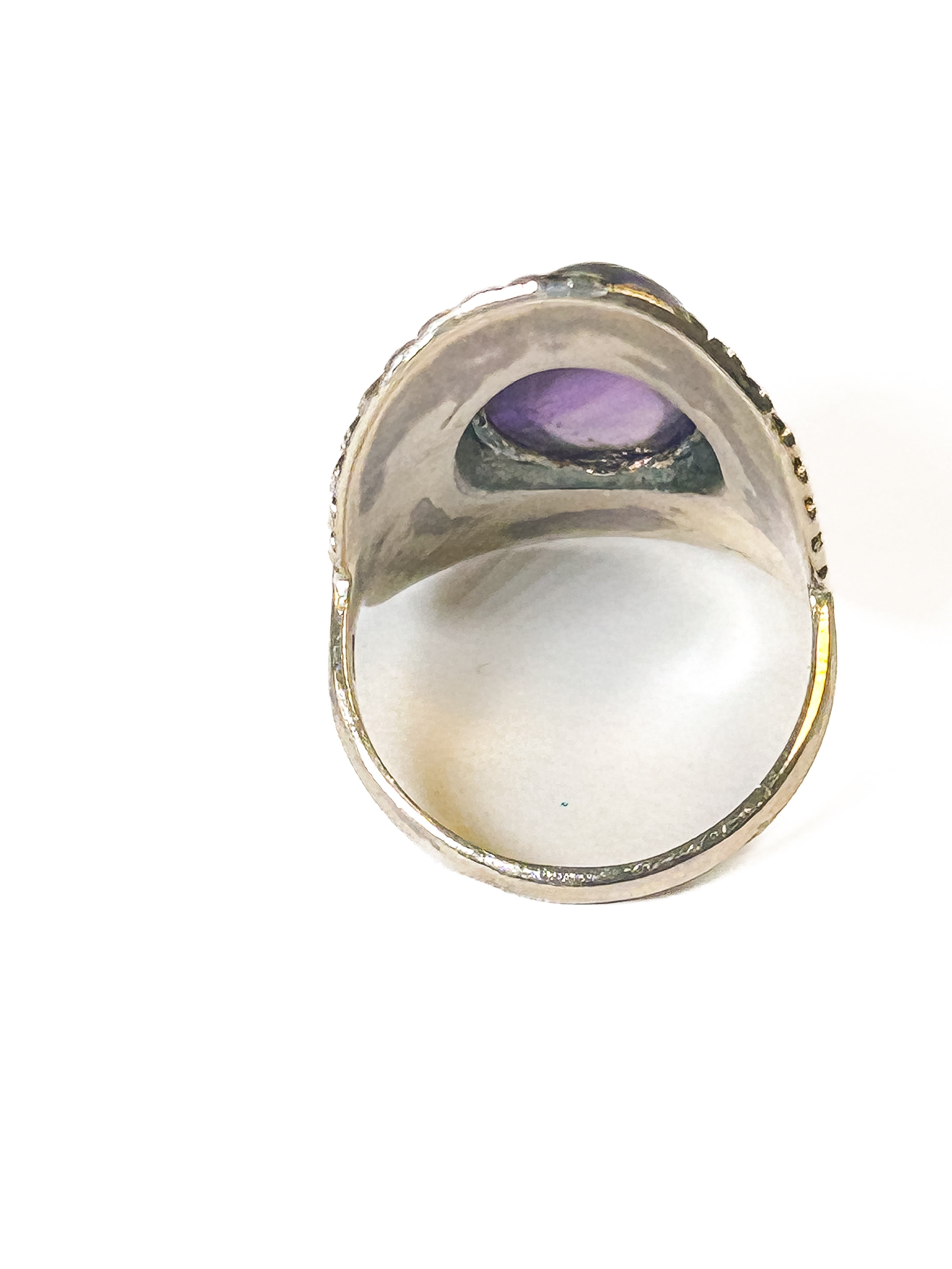 Vintage 925 Sterling Silver Amethyst Ring Size 10 - Frijja, LLC