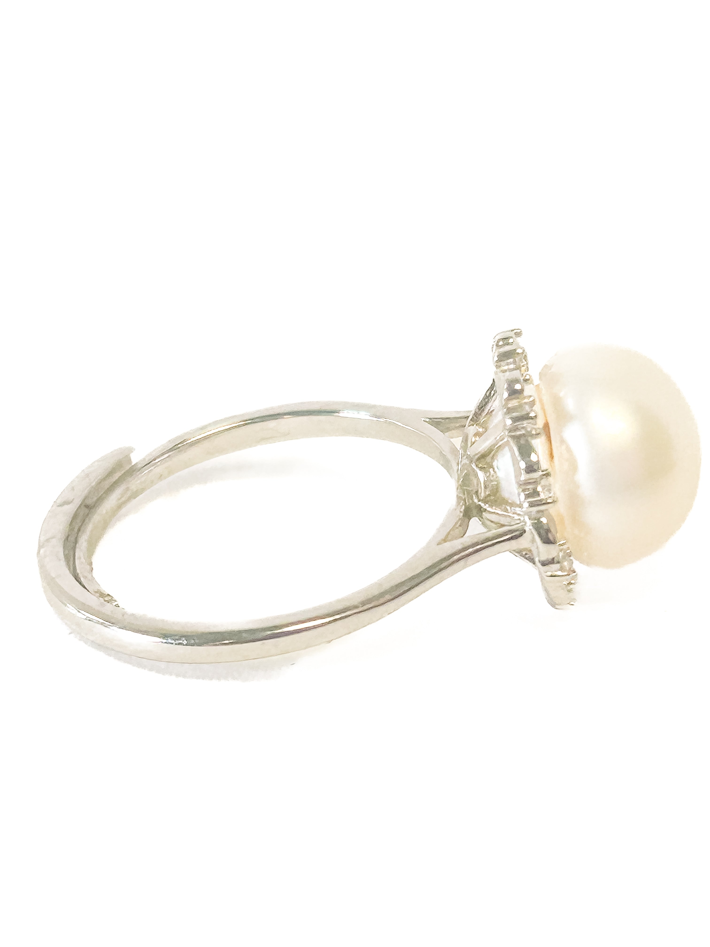 925 Sterling Silver Fresh water Pearl Ring Size 6 - Frijja, LLC
