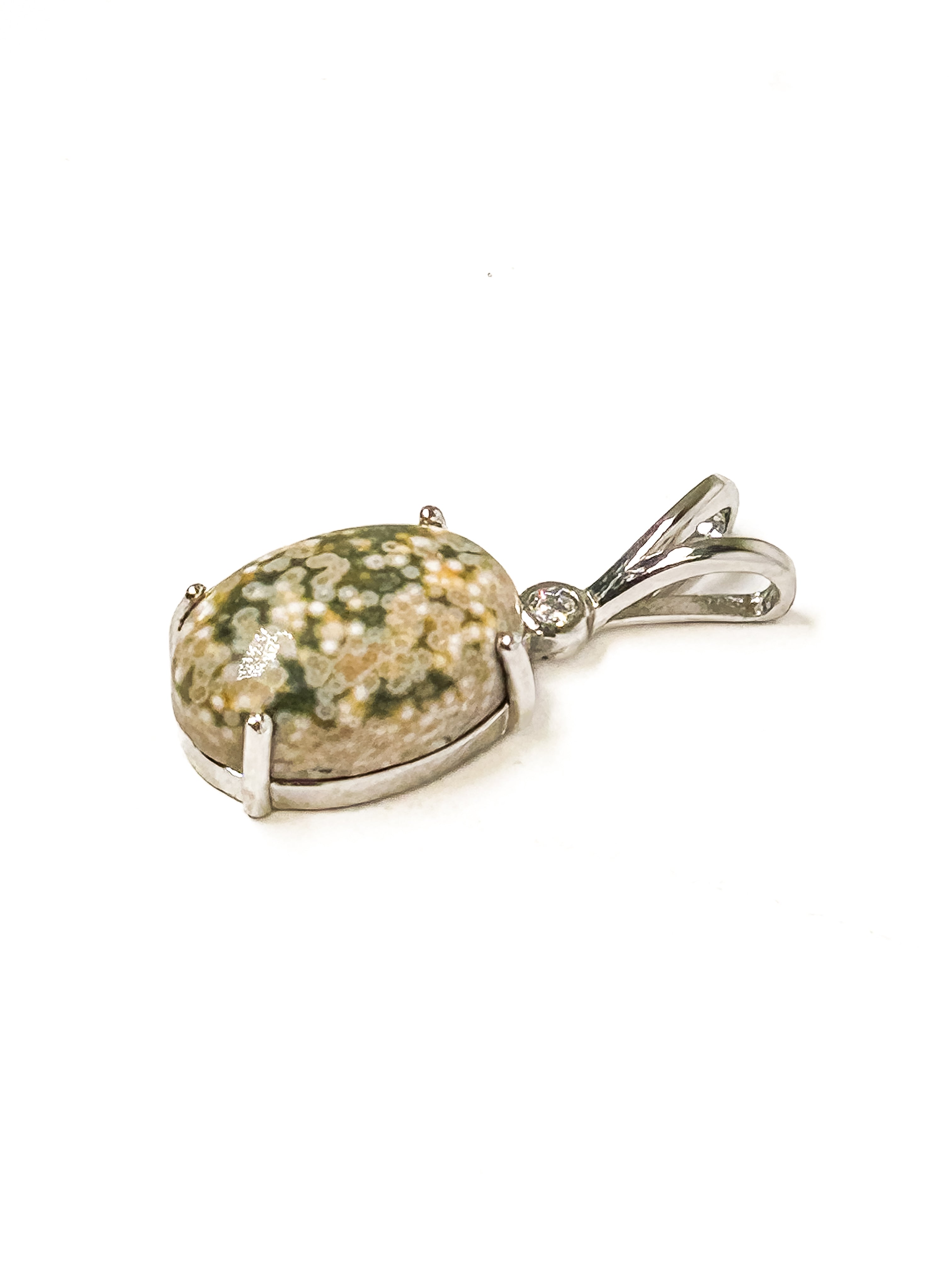 Vintage 925 Sterling Silver Zebra Jasper Pendant - Frijja, LLC