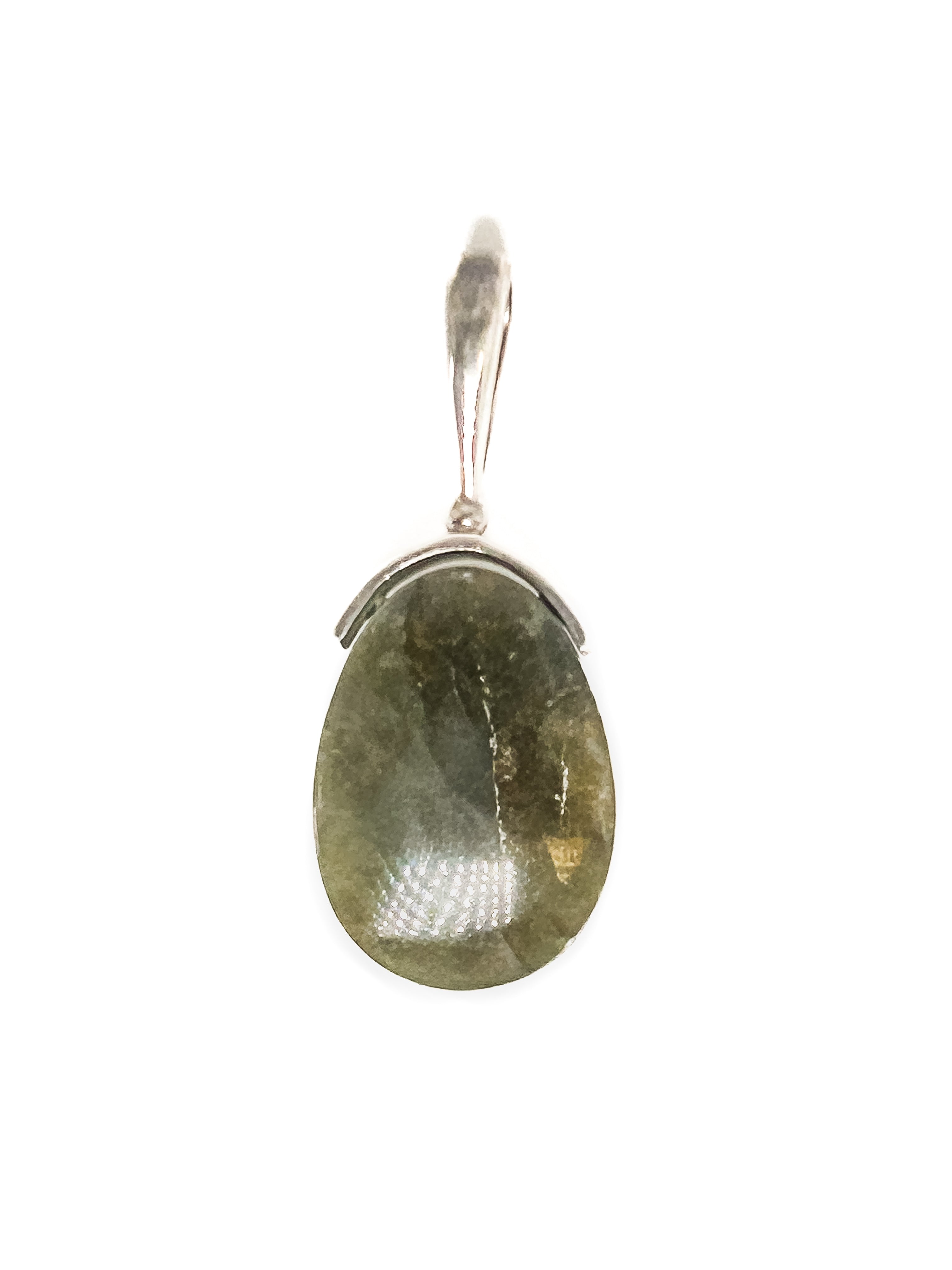 Vintage 925 Sterling Silver Labradorite Pendant - Frijja, LLC
