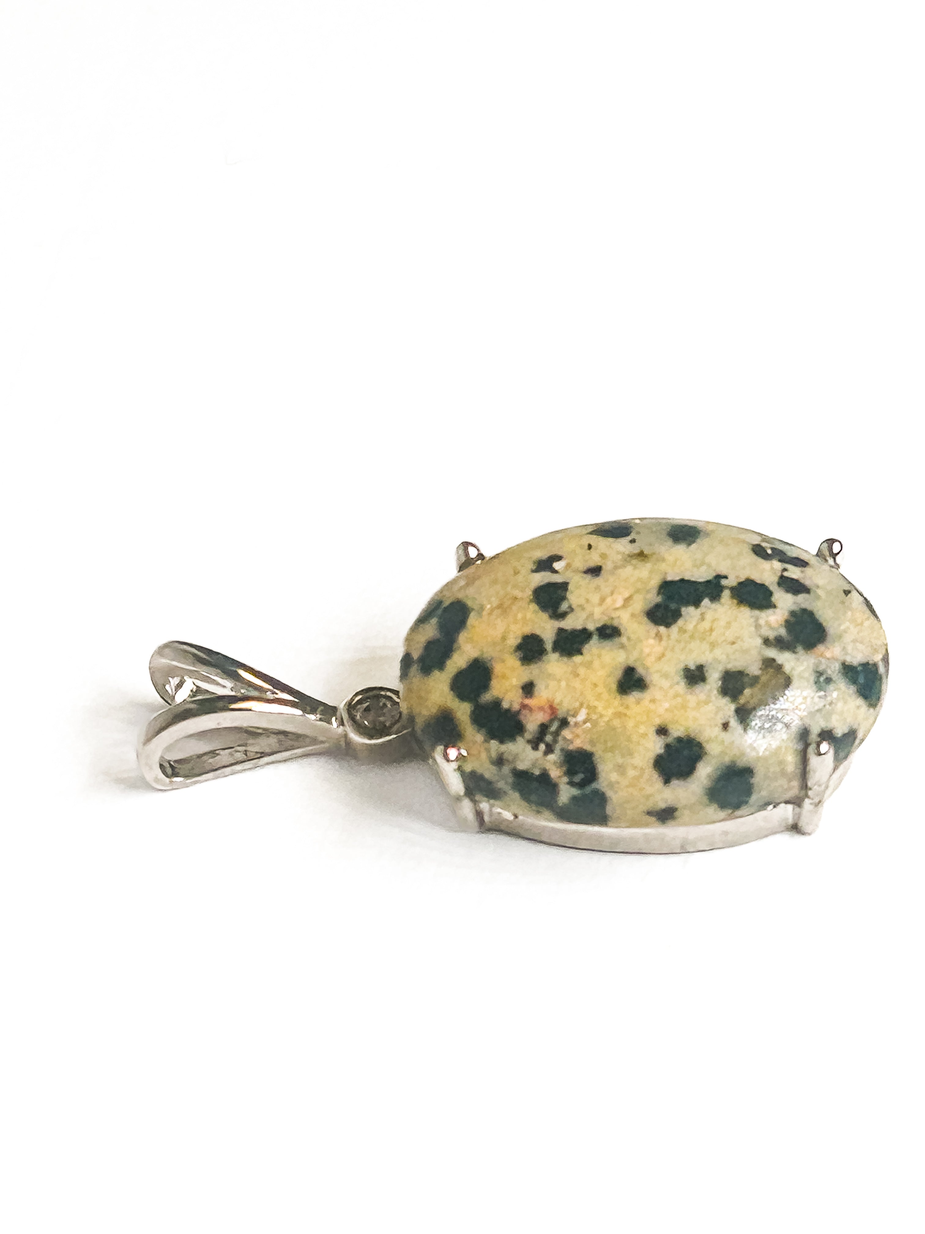 Vintage 925 Sterling Silver Jasper Pendant - Frijja, LLC