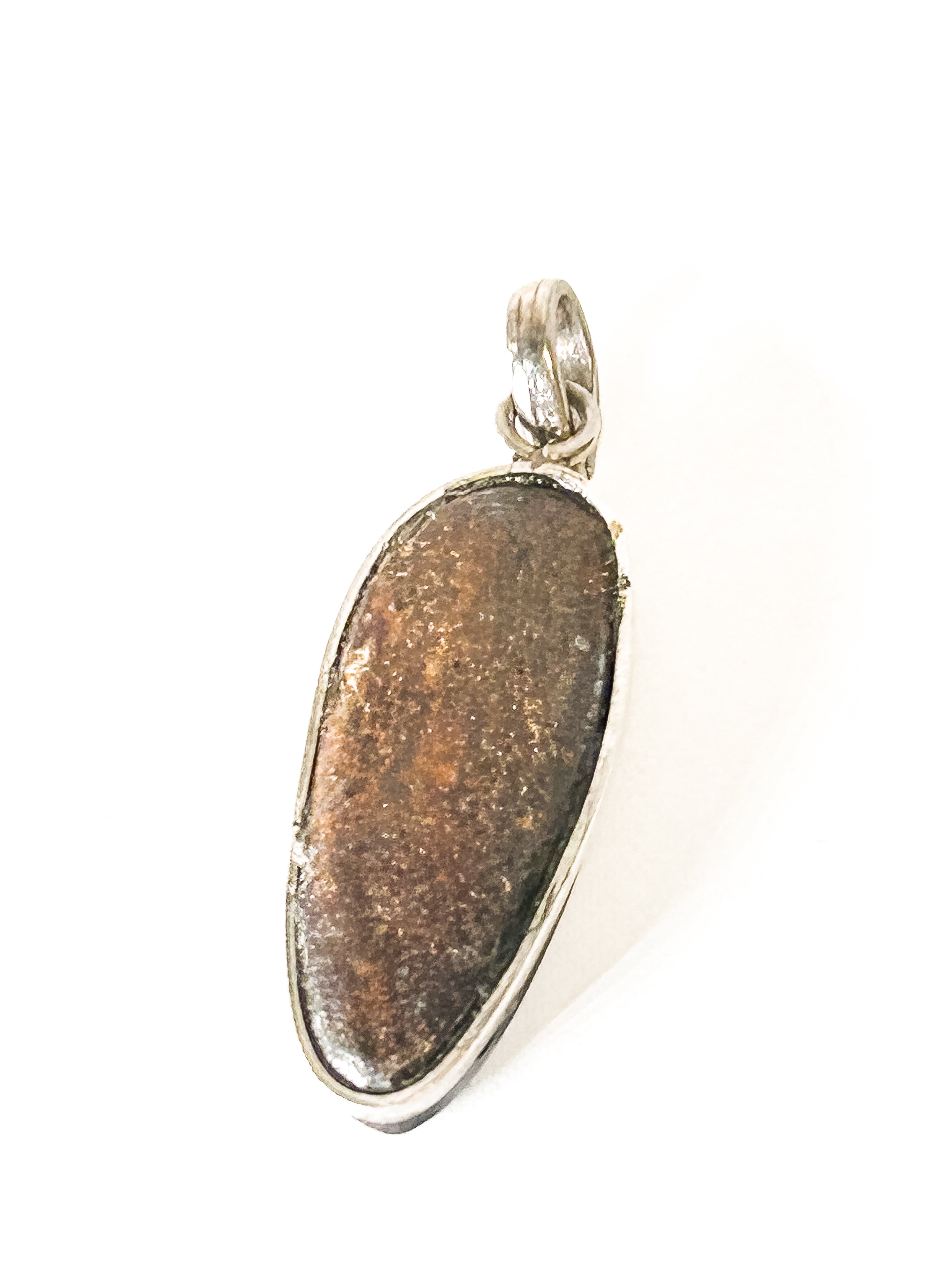 Vintage 925 Sterling Silver Teardrop Pietersite Pendant - Frijja, LLC