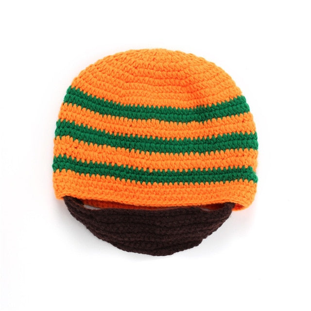 Winter Warm Handmade Knitted Crochet Beard Hat Ski Mask