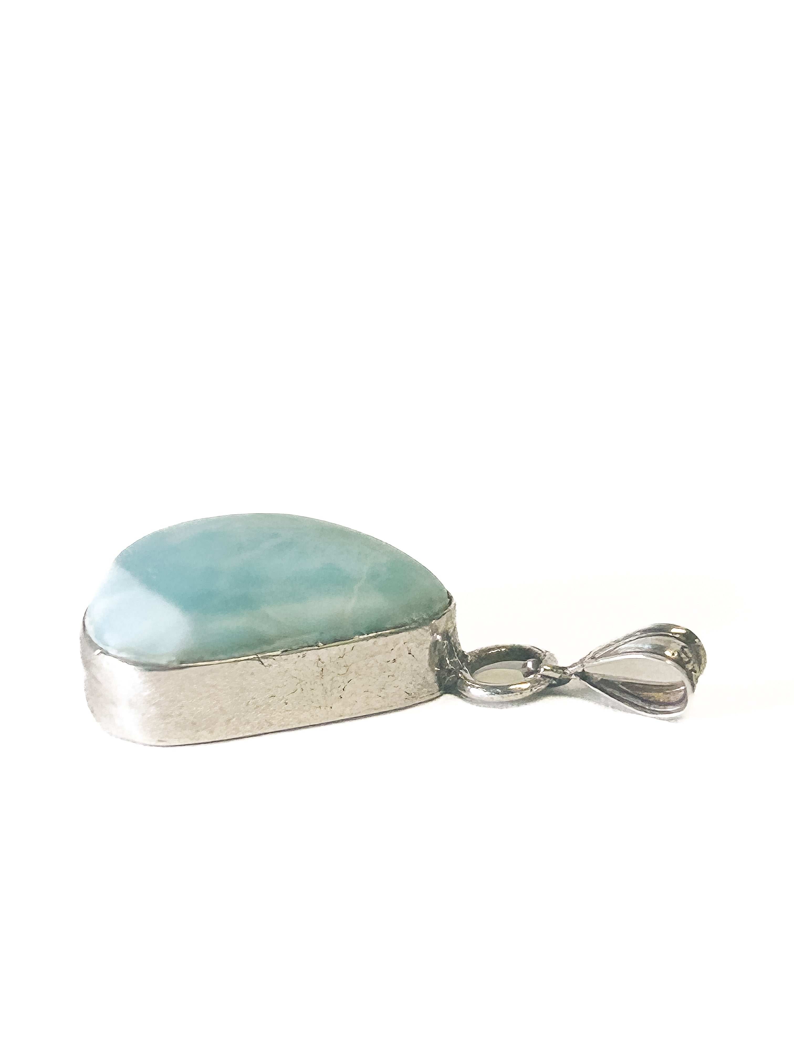Vintage 925 Sterling Silver Larimar Pendant - Frijja, LLC