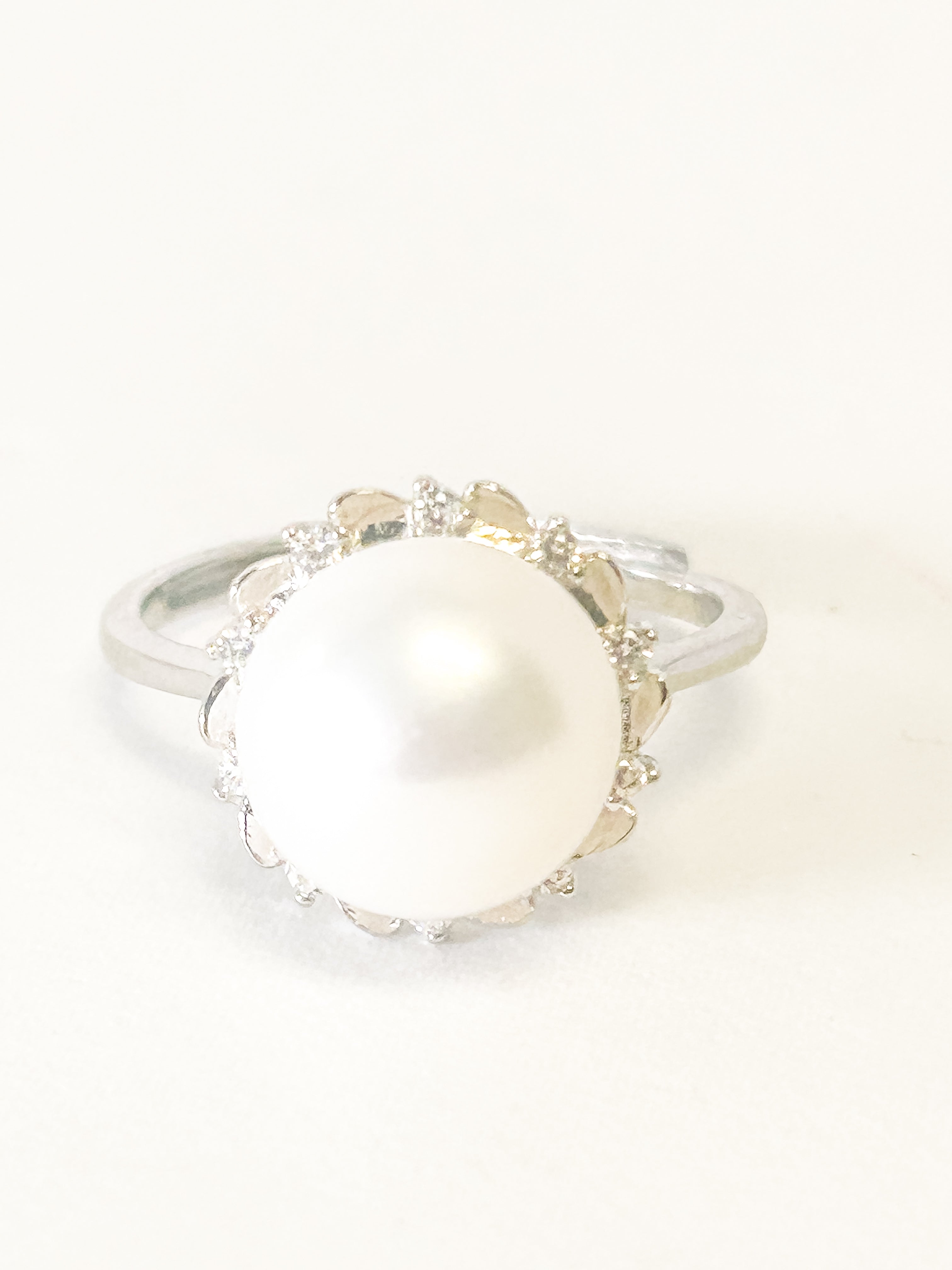 925 Sterling Silver Fresh water Pearl Ring Size 6 - Frijja, LLC