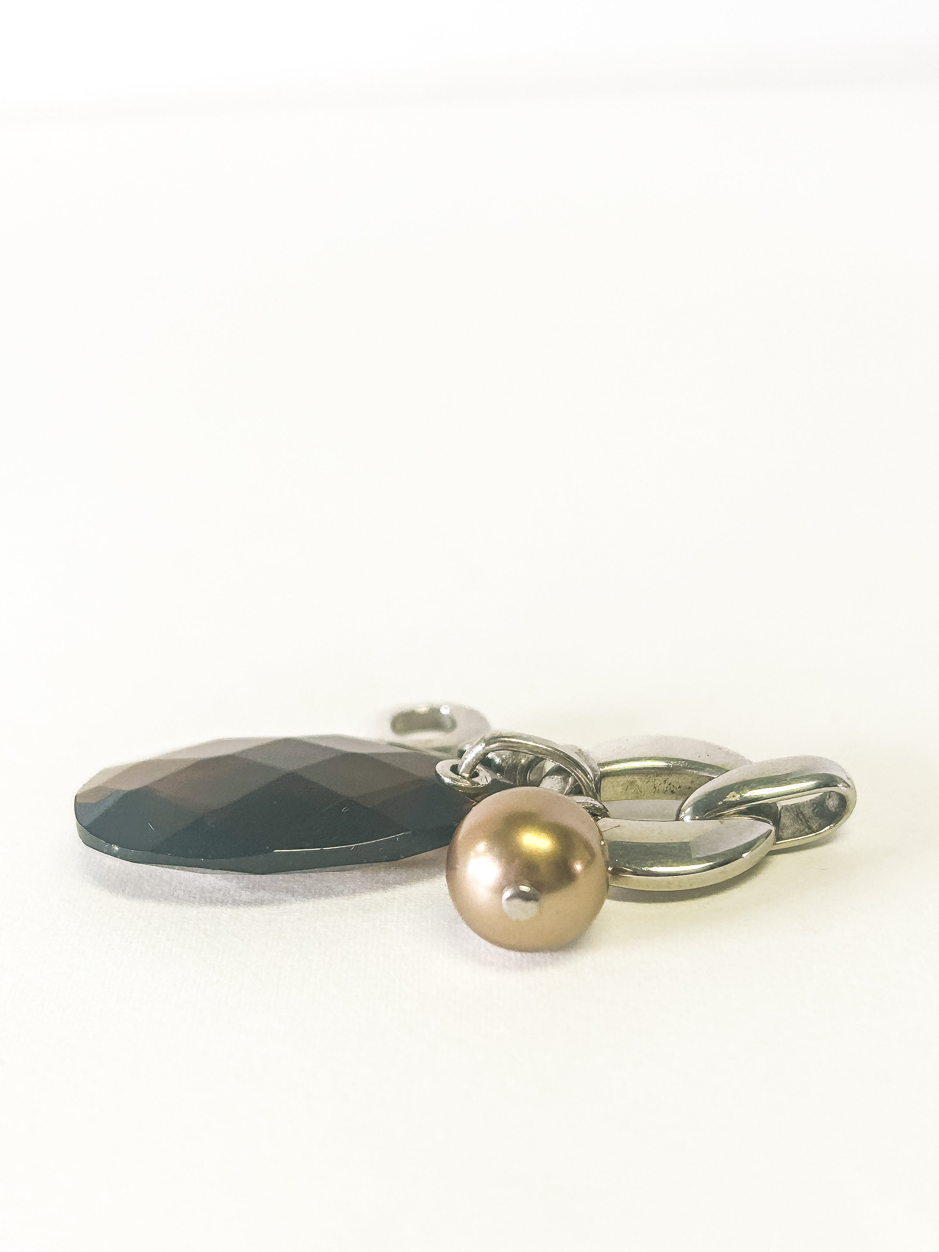 Vintage 925 Sterling Silver Smokey Quartz Pendant - Frijja, LLC