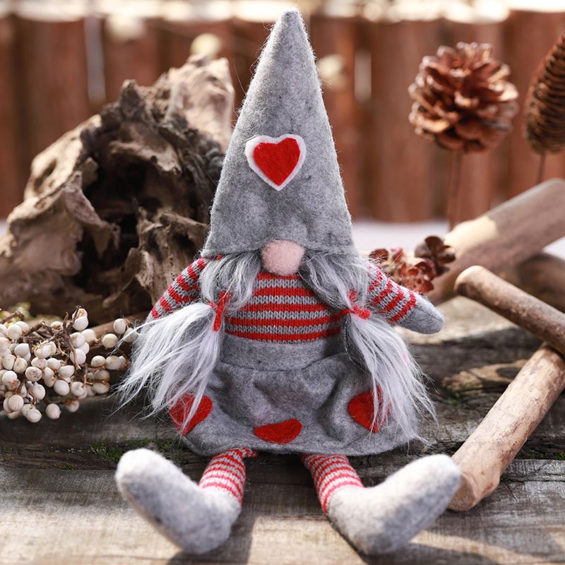 Elf Plush Doll Ornament Handmade Holiday Home Decor