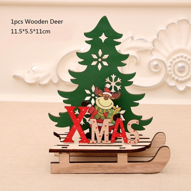 Christmas Wooden Sleigh Ornaments