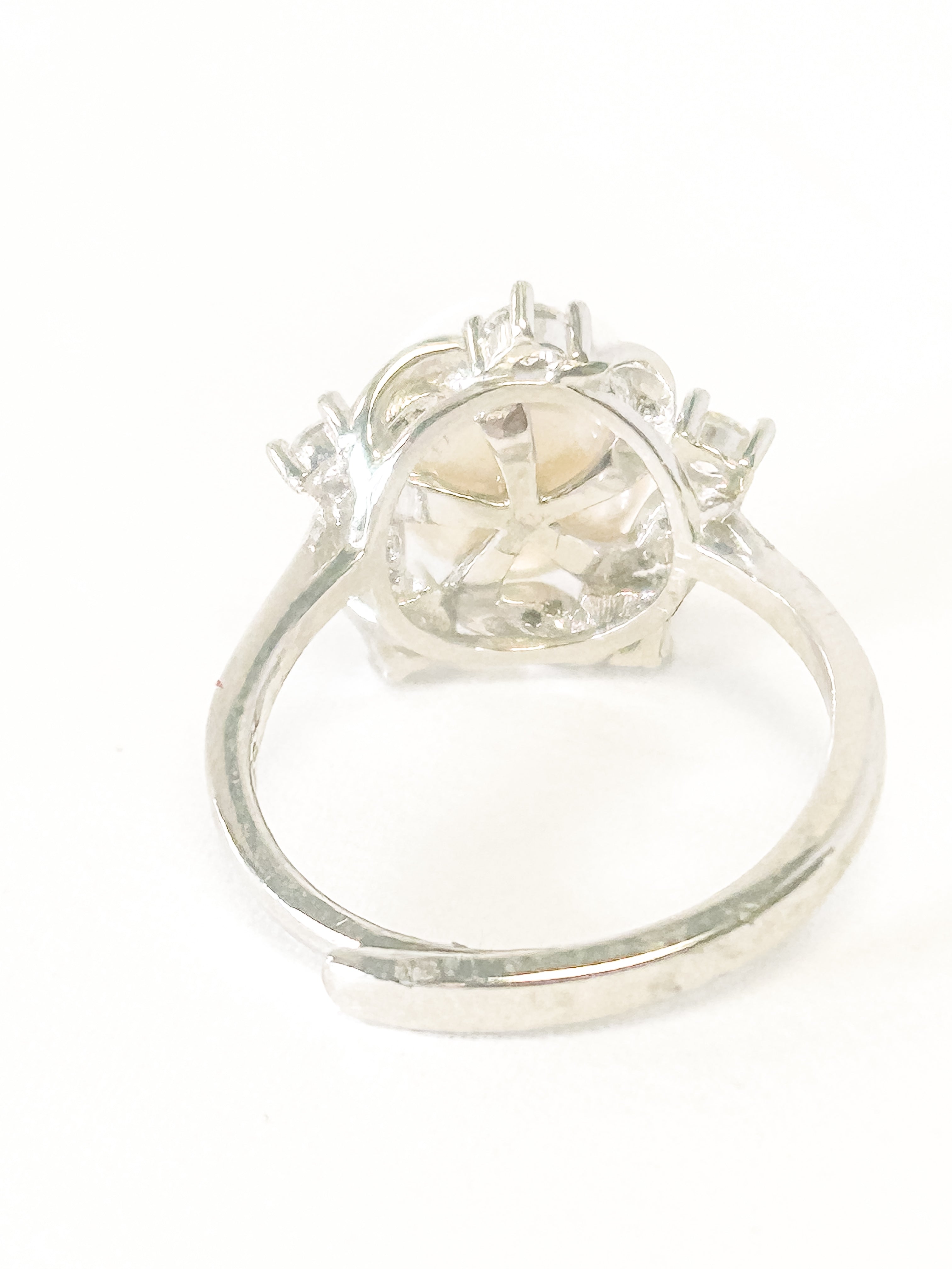 925 Sterling Silver Freshwater Pearl Ring Adjustable Ring - Frijja, LLC