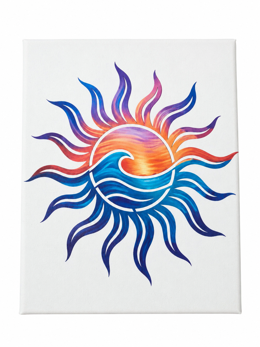 Sunset Beach Wall Hanging Artwork Decor 10” x 6”