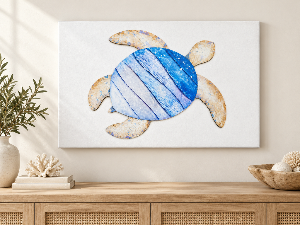 Turtle Beach Wall Art Hanging - 10” x 6”