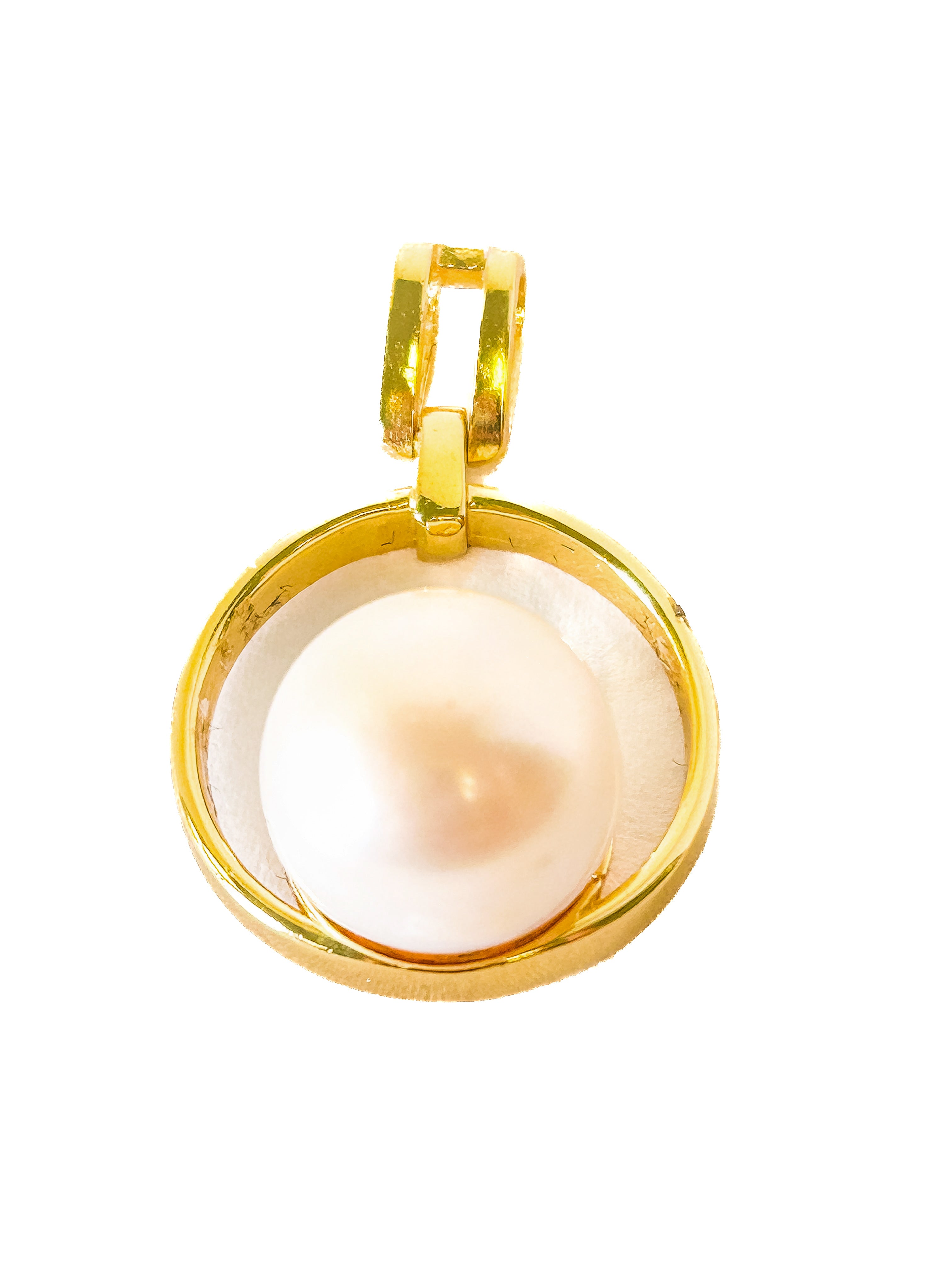 Gold plated 925 Sterling Silver Freshwater Pearl Pendant - Frijja, LLC