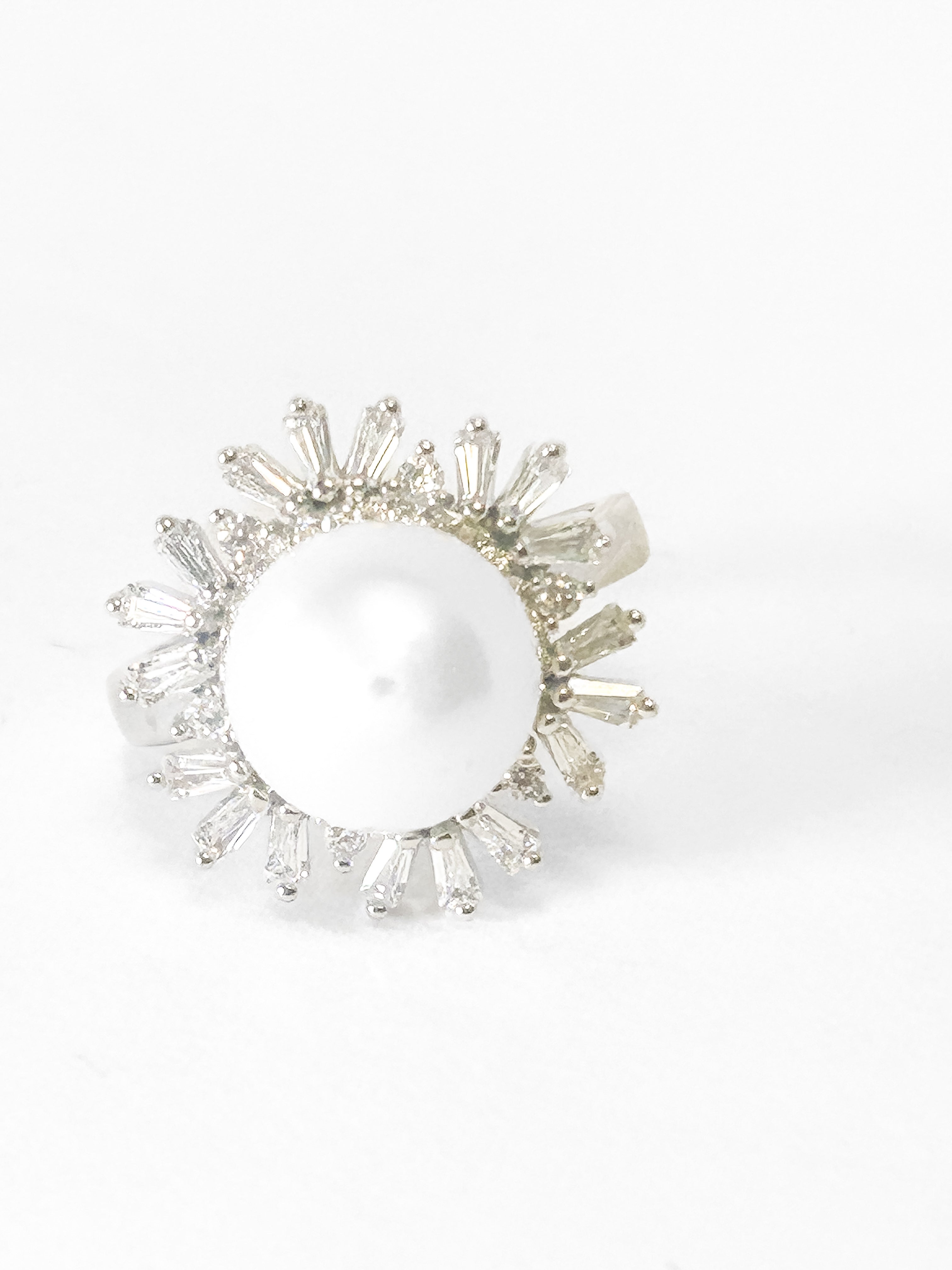 925 Sterling Silver Freshwater Pearl Ring Size 6 - Frijja, LLC