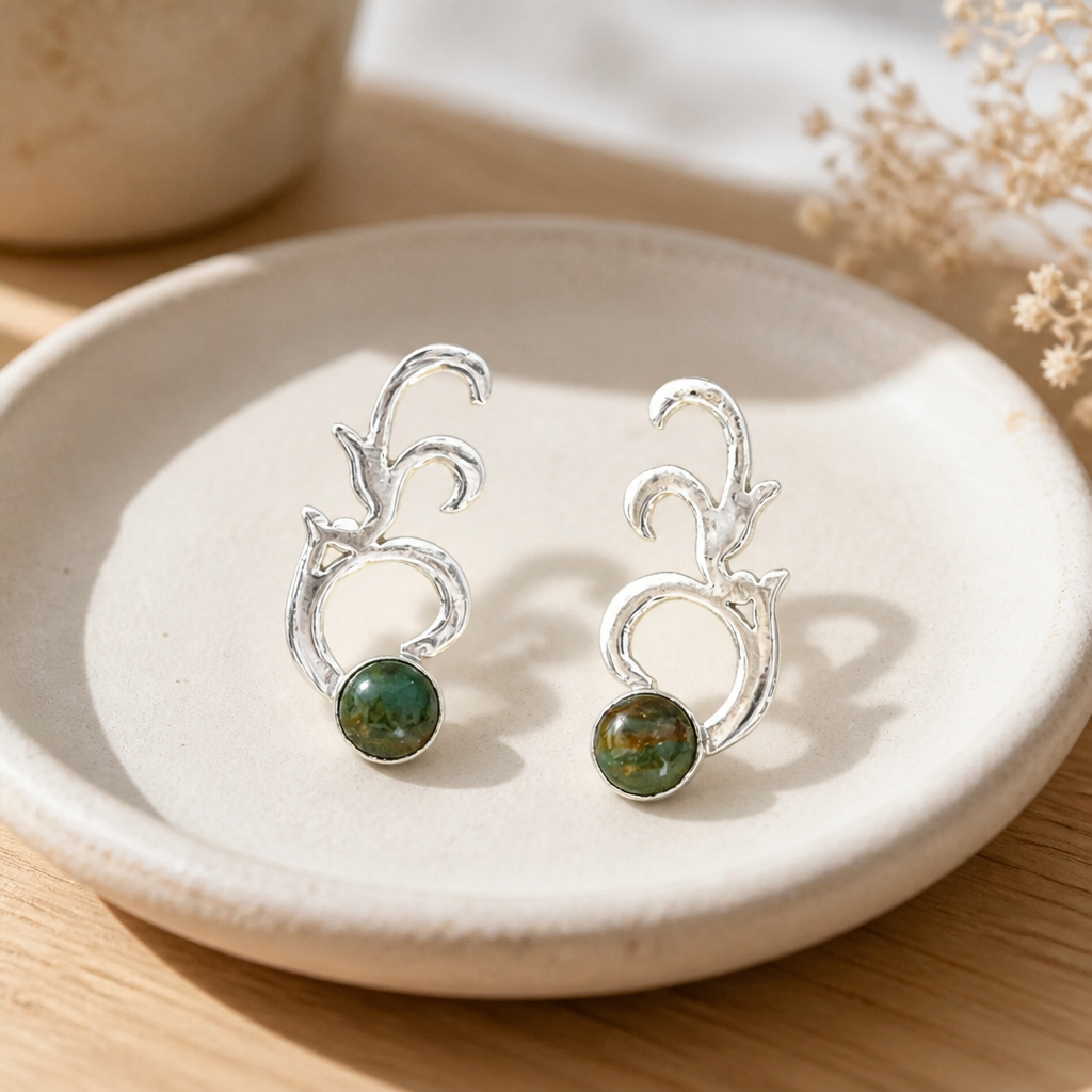 Andean Promise Set - 950 Sterling Silver Andean Opal (Necklace, Bracelet, Earrings, Ring)