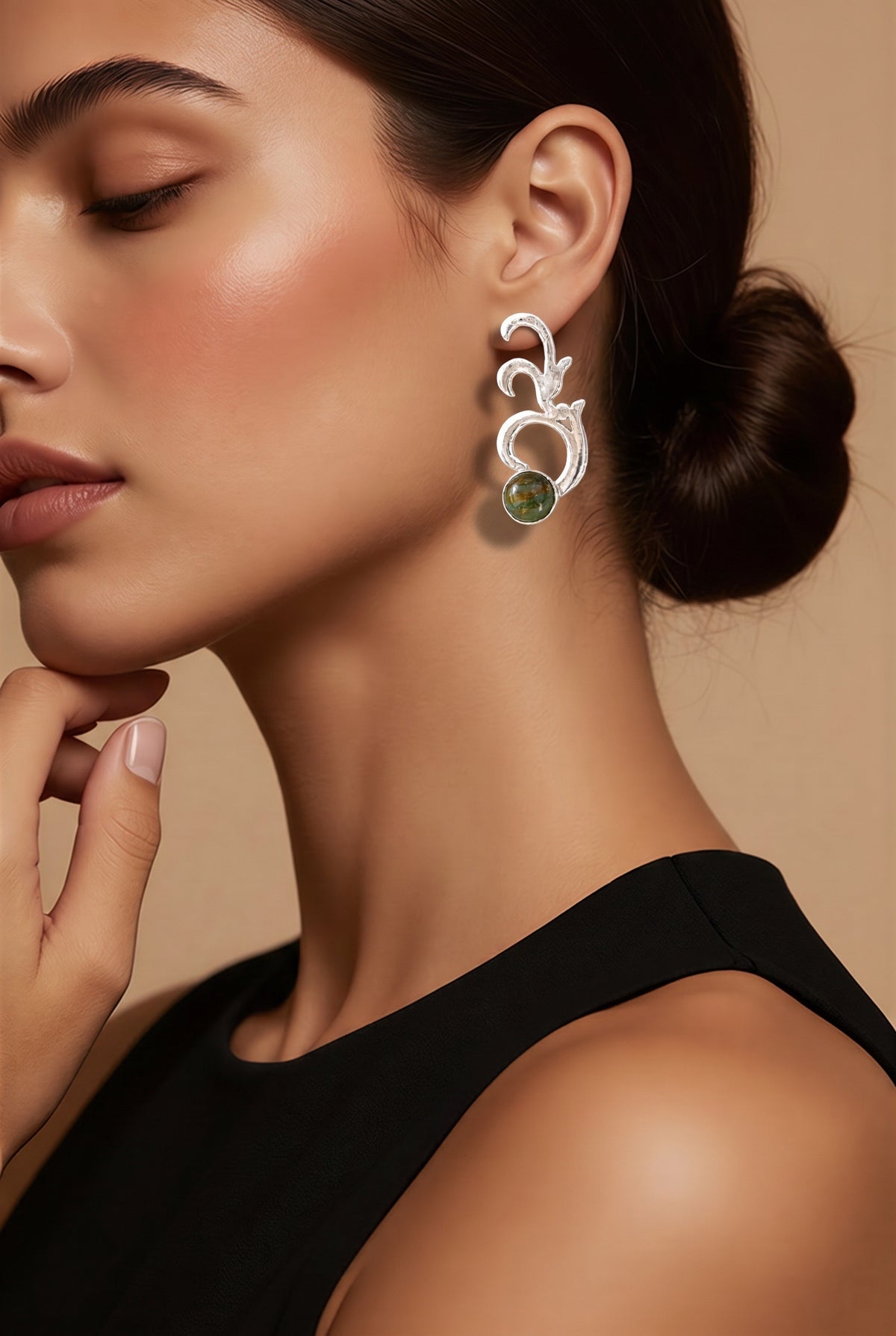 Andean Promise Set - 950 Sterling Silver Andean Opal (Necklace, Bracelet, Earrings, Ring)