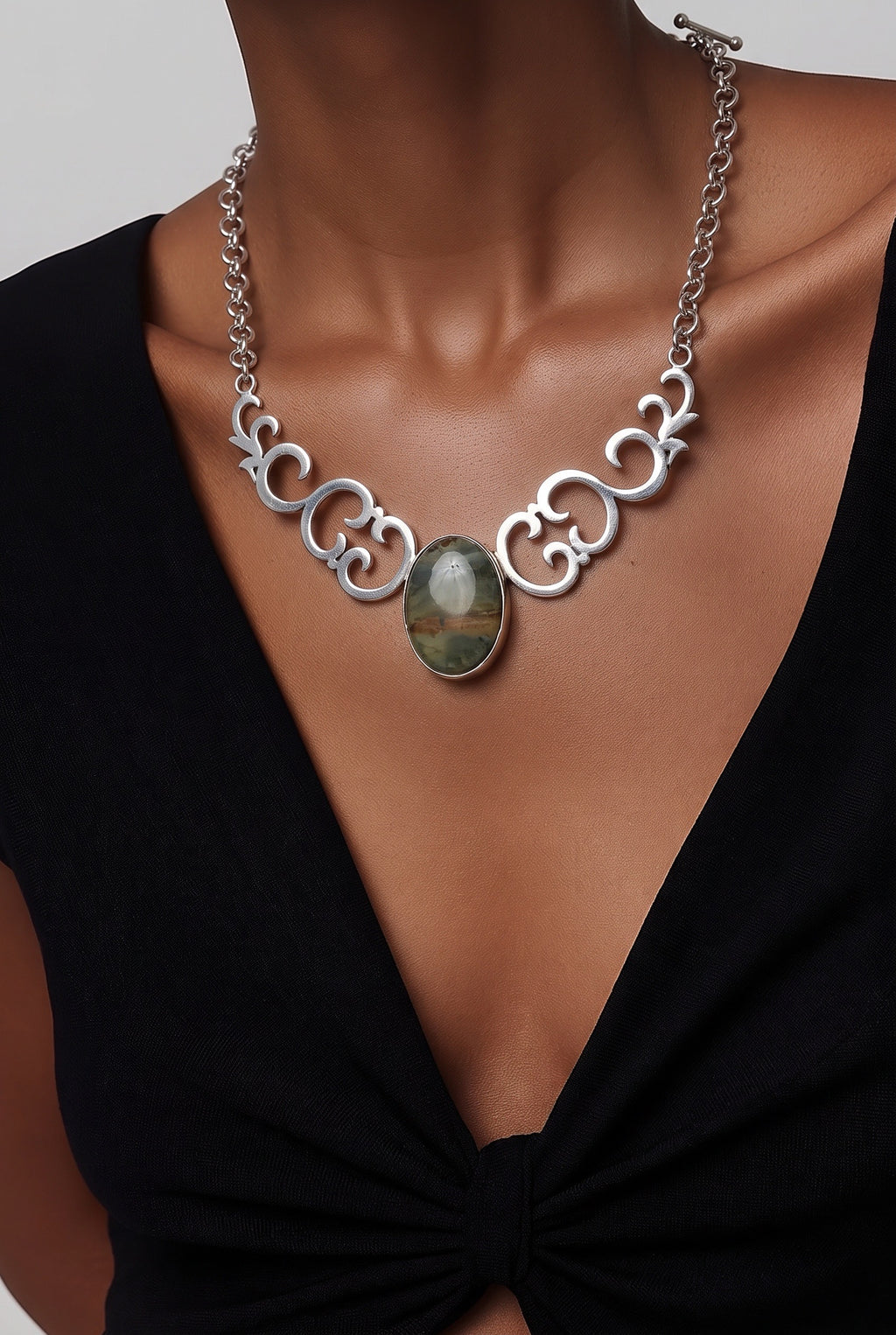 Andean Promise Set - 950 Sterling Silver Andean Opal (Necklace, Bracelet, Earrings, Ring)