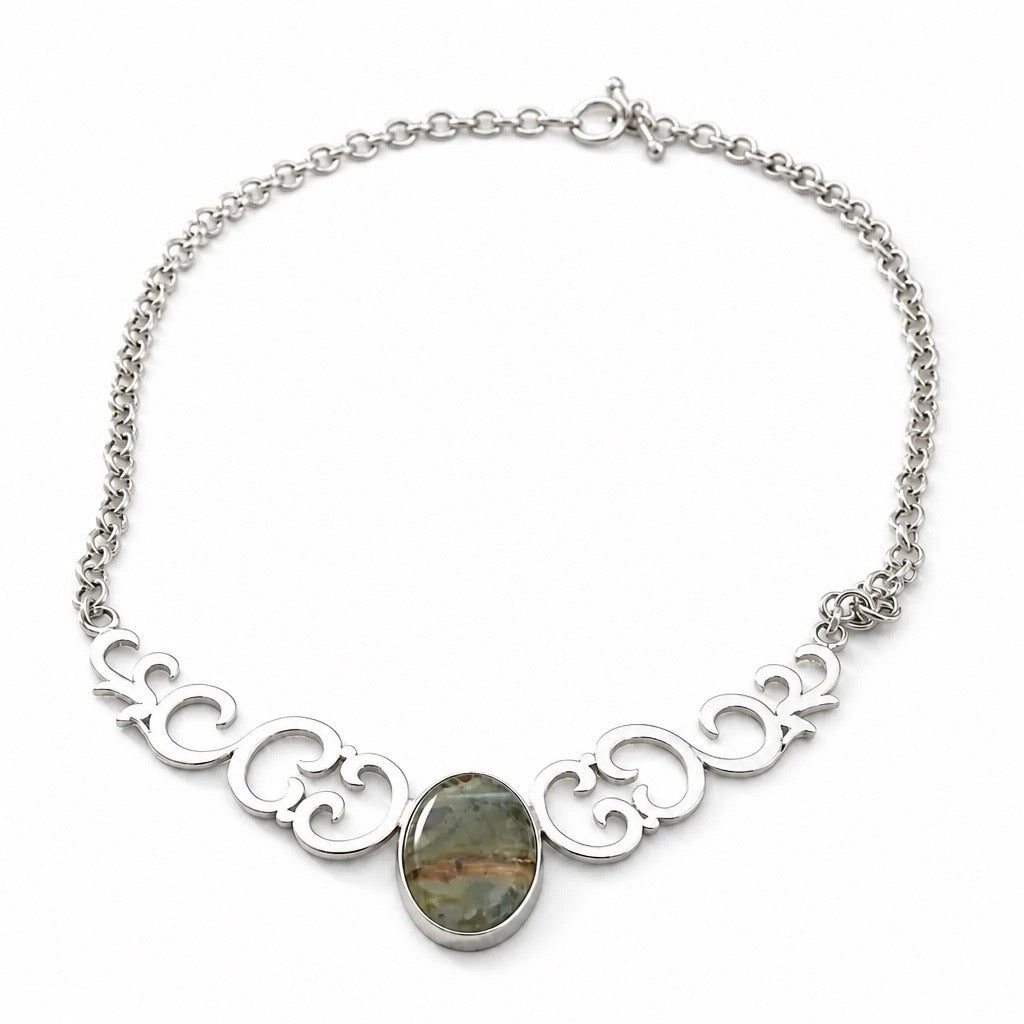 Andean Promise Necklace - 950 Sterling SIlver Andean Opal Necklace