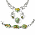 Andean Promise Set - 950 Sterling Silver Andean Opal (Necklace, Bracelet, Earrings, Ring)