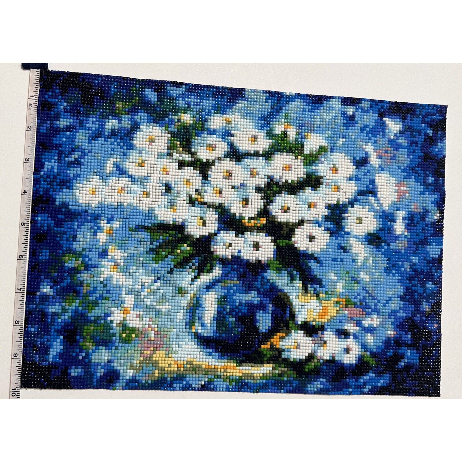 Daisies in Flower Vase 5D Diamond Painting Ready to Frame - 13.5”x 10”
