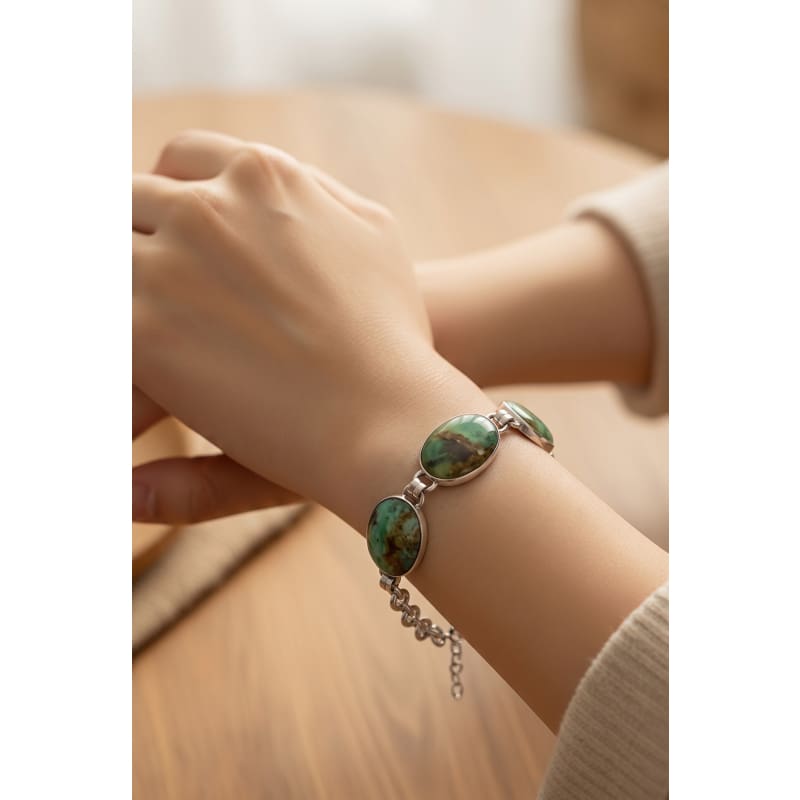Bracelets - frijja.com - Andean Promise Bracelet - 950 Sterling Silver Andean Opal