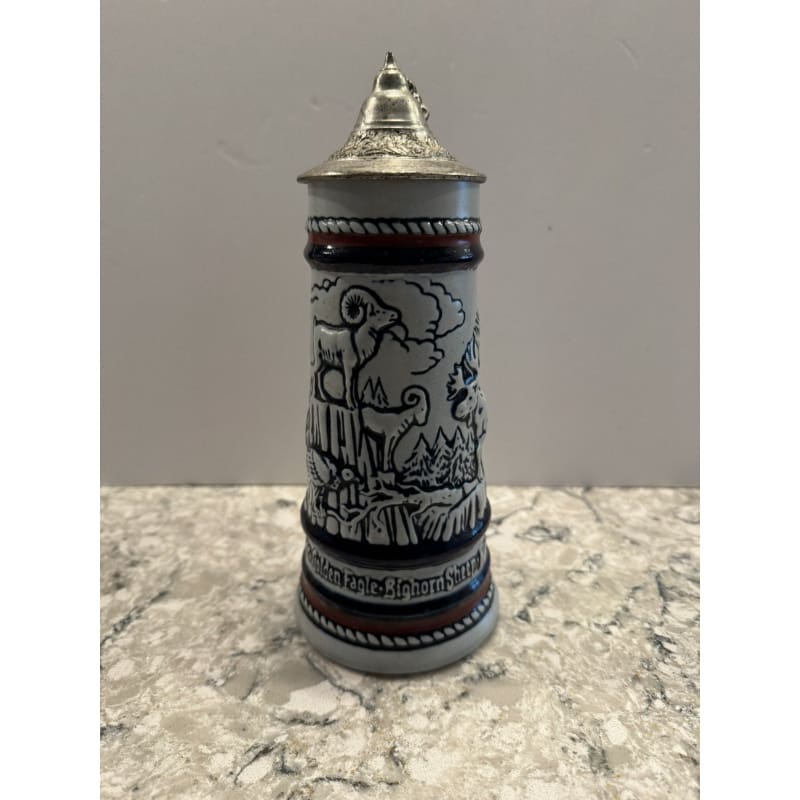 Avon Vintage German Ceramic Beer Stein With Pewter Lid Signed 1976 - Frijja, LLC