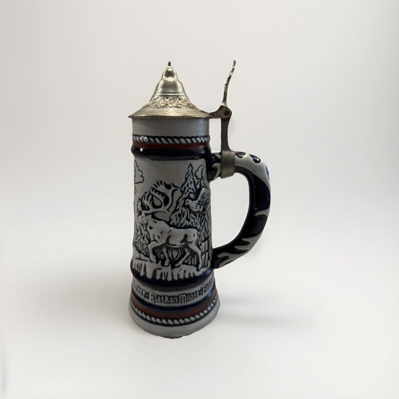 Avon Vintage German Ceramic Beer Stein With Pewter Lid Signed 1976 - Frijja, LLC