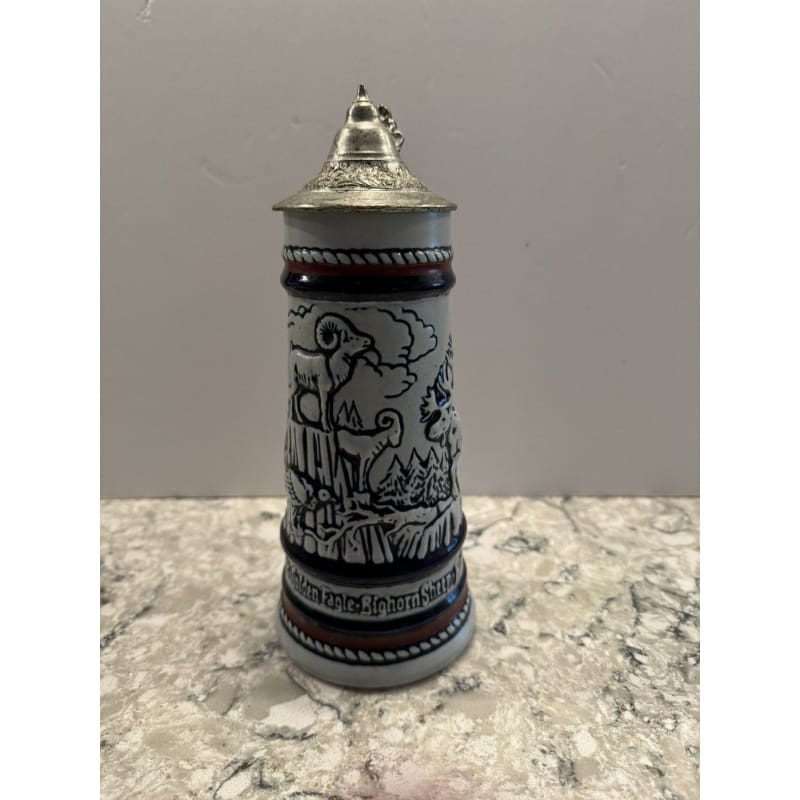 Avon Vintage German Ceramic Beer Stein With Pewter Lid Signed 1976 - Frijja, LLC