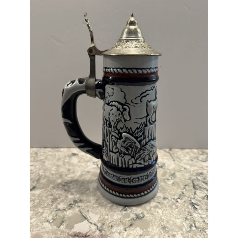 Avon Vintage German Ceramic Beer Stein With Pewter Lid Signed 1976 - Frijja, LLC
