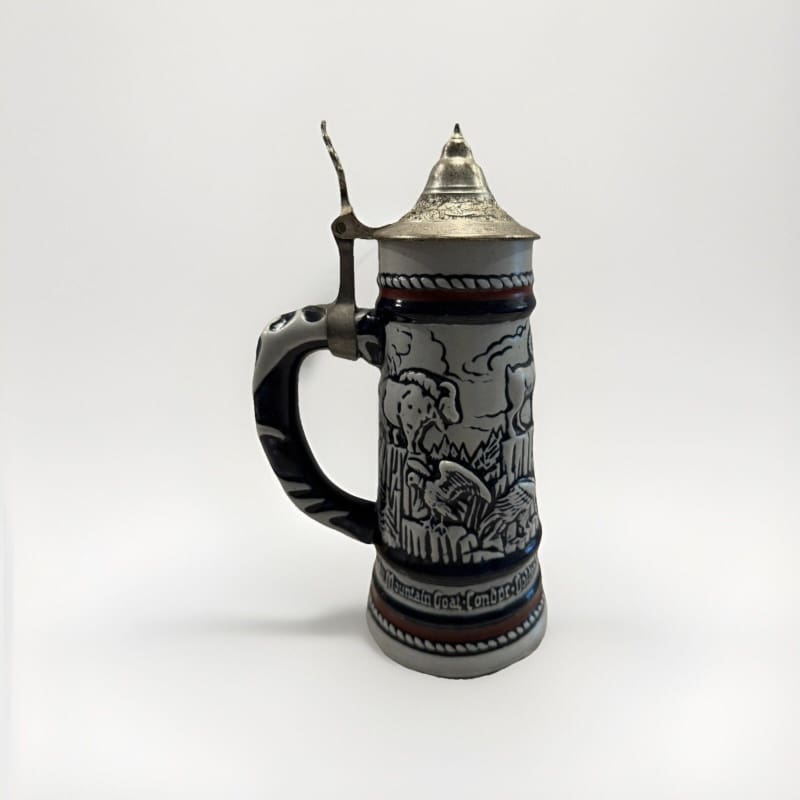 Avon Vintage German Ceramic Beer Stein With Pewter Lid Signed 1976 - Frijja, LLC