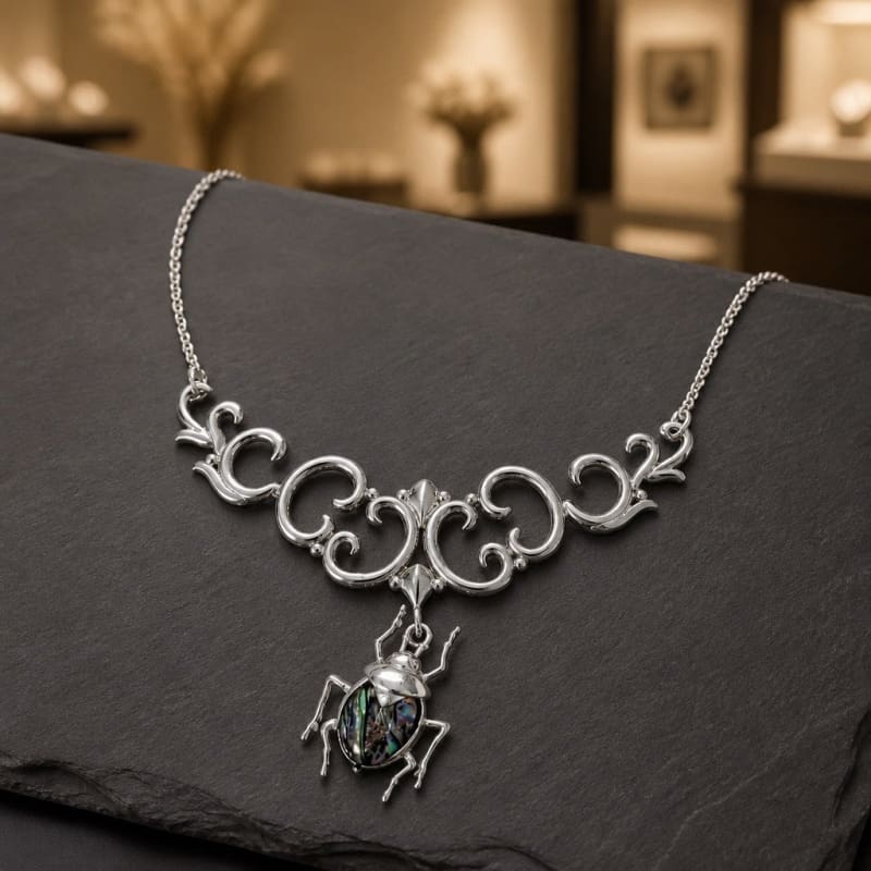 Necklaces - frijja.com - Beattle & Spark Necklace - 950 Sterling Silver Abaline Shell