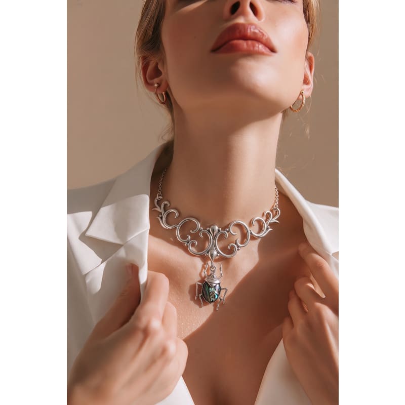 Necklaces - frijja.com - Beattle & Spark Necklace - 950 Sterling Silver Abaline Shell