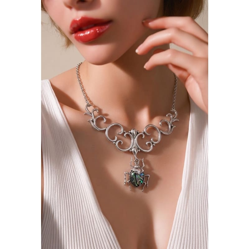 Necklaces - frijja.com - Beattle & Spark Necklace - 950 Sterling Silver Abaline Shell