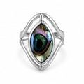 Rings - frijja.com - Beetle & Spark RIng - 950 Sterling Silver Abalone Shell