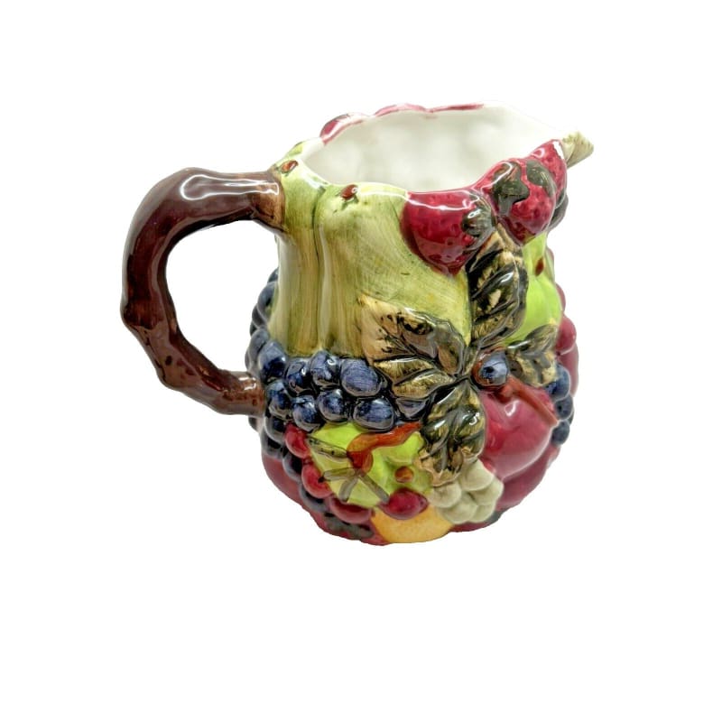 Block Country Orchard Ceramic Exterior Painted Fruit Pitcher - Frijja, LLC