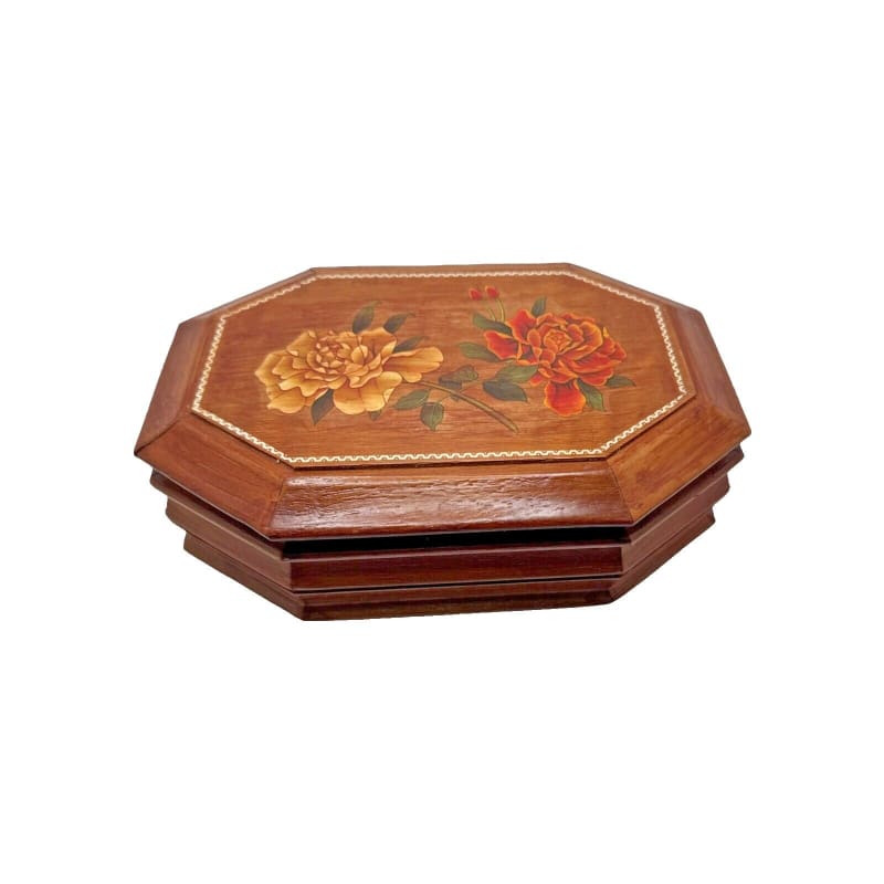 Centurion Vintage Wooden Jewelry Box with Mirror Ring Slots Lined - Frijja, LLC
