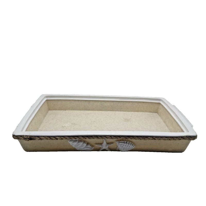 Coastal Perfume Cosmetics Tray, Home Wear Brand/Starfish & Seashell Design - Frijja, LLC