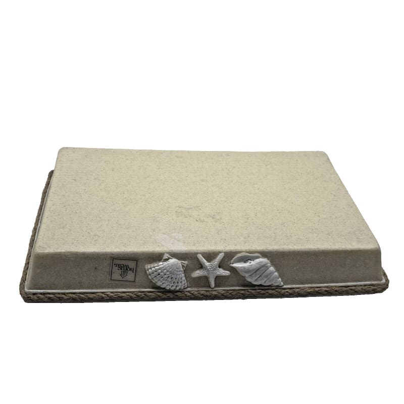 Coastal Perfume Cosmetics Tray, Home Wear Brand/Starfish & Seashell Design - Frijja, LLC