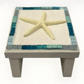 Coastal Wood Mosaic Riser Stand Candle Planter Decor - Frijja, LLC