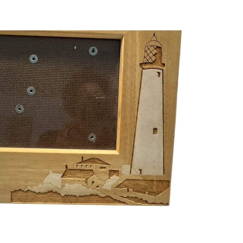Coastal Wooden Picture Frame Inlay Marquetry Lighthouse - Frijja, LLC