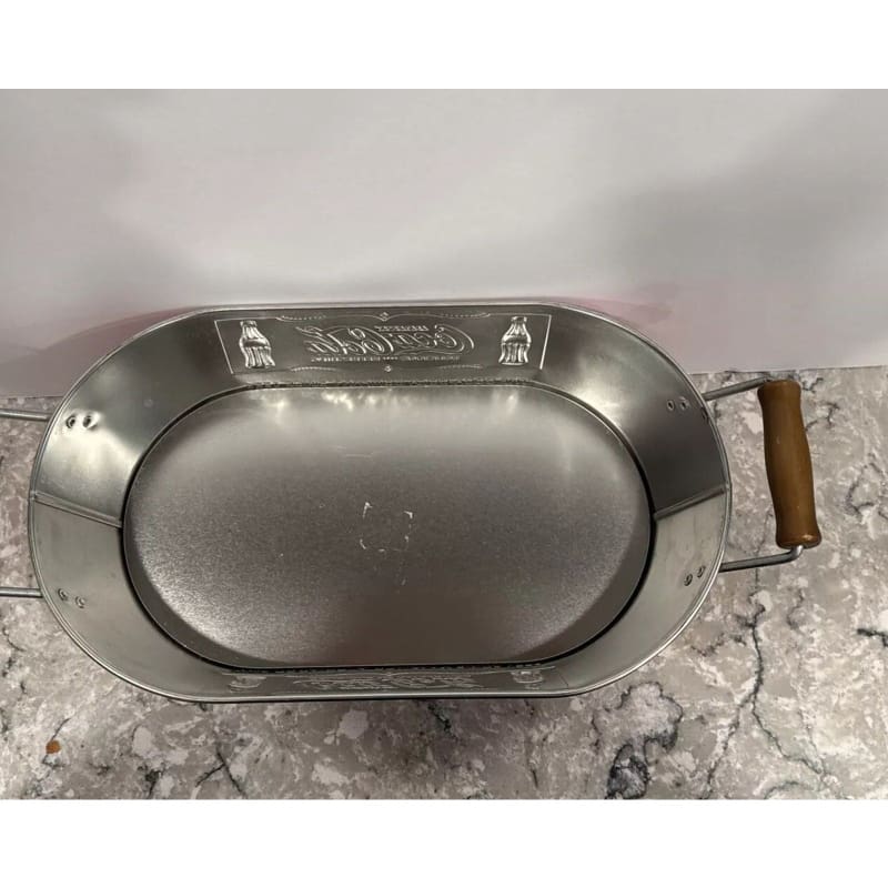 Collectible Coca Cola Tray Candy Dish with Wooden Handles 15" x 11" - Frijja, LLC