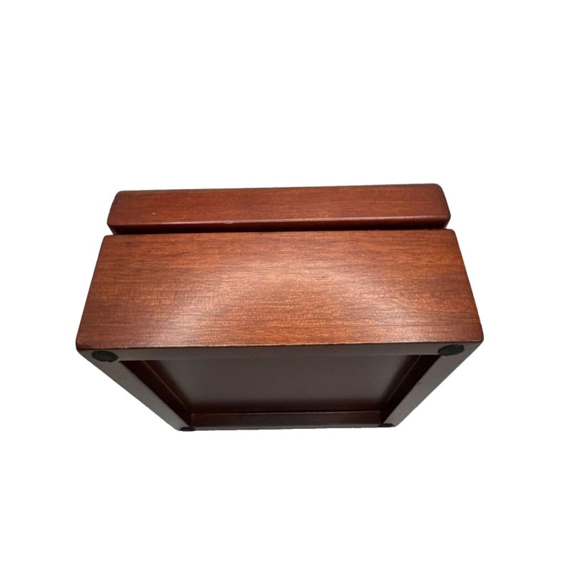 Colonial Williamsburg Mahogany Keepsake Box Engraved Tile Top Rare Virginia - Frijja, LLC
