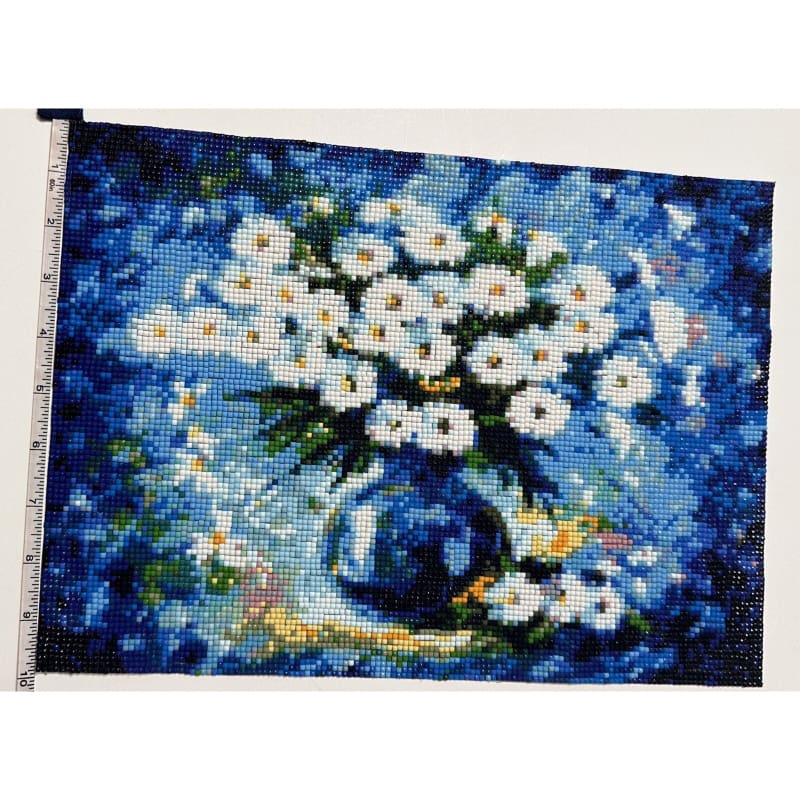 Daisies in Flower Vase 5D Diamond Painting Ready to Frame - 13.5”x 10” - Frijja, LLC