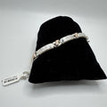 Designer Peruvian Sterling Silver 950 and 18K Gold Inlay Bracelet - 7.5” - Frijja, LLC