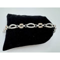 Designer Peruvian Sterling Silver 950 and 18K Gold Inlay Bracelet - 7.5” - Frijja, LLC