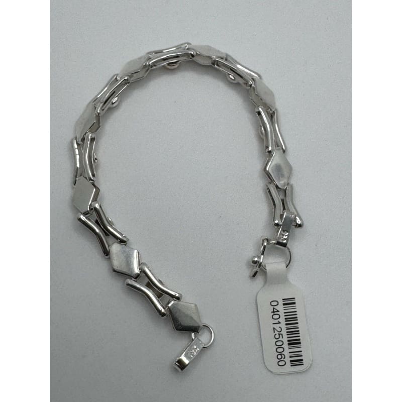 Designer Peruvian Sterling Silver 950 and 18K Gold Inlay Bracelet - 7.5” - Frijja, LLC