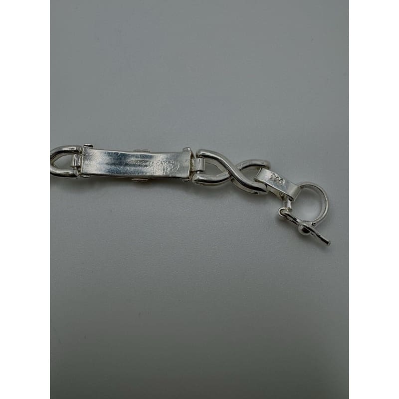 Designer Peruvian Sterling Silver 950 and 18K Gold Inlay Bracelet - 7.5” - Frijja, LLC