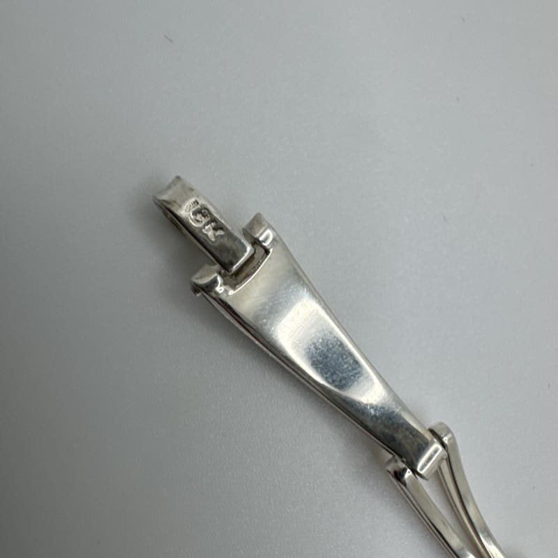 Designer Peruvian Sterling Silver 950 and 18K Gold Inlay Bracelet - 7.5” - Frijja, LLC