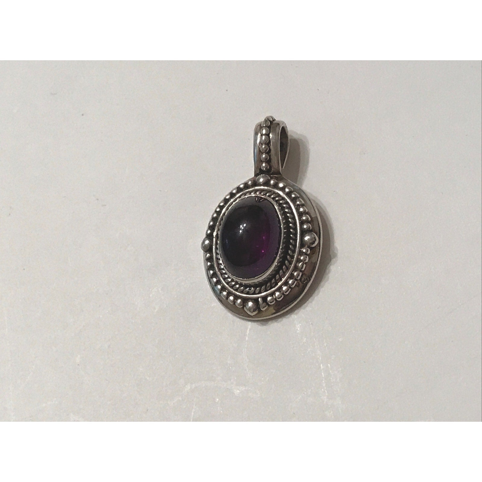 925 Sterling Silver Amethyst Pendant